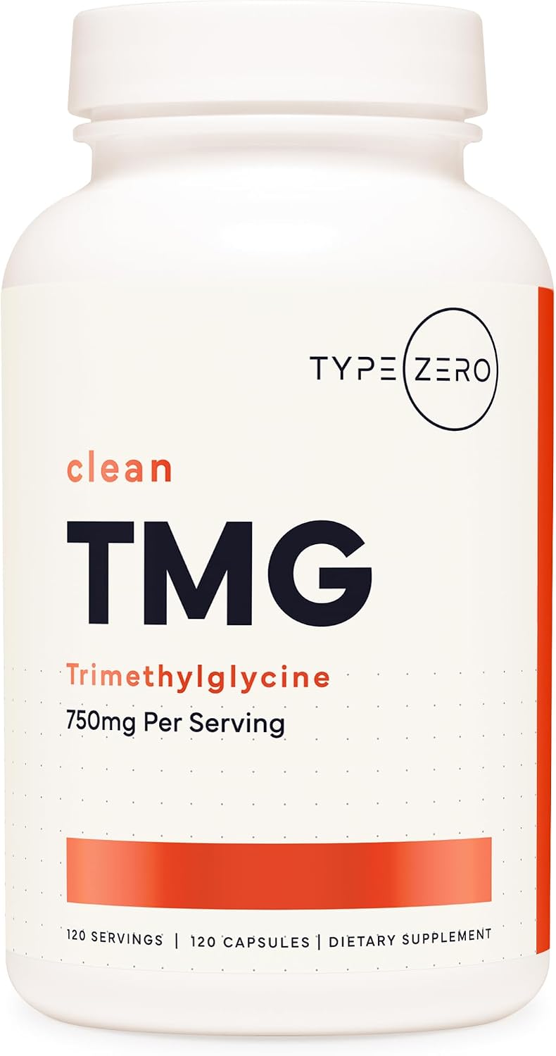 Type Zero Clean TMG Trimethylglycine Capsules (120 Capsules) - Non-GM, Gluten-free - görsel 1
