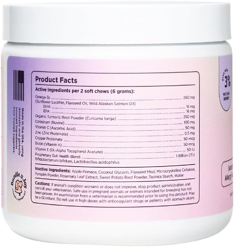 Bundle x Joy Glowing Skin and Coat Supplement for Dogs, 90 Soft Chews - görsel 6
