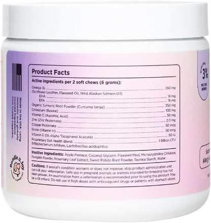 Bundle x Joy Glowing Skin and Coat Supplement for Dogs, 90 Soft Chews