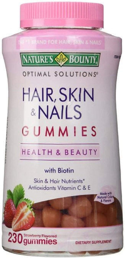Nature's Bounty Hair, Skin and Nails Gummies with Biotin, 2500 mcg, 230 Gummies
