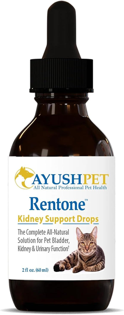 Ayush Pet Rentone Kidney Support for Dogs and Cats, Natural Herbal Drops, 60 ml