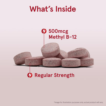 Jarrow Formulae Methyl B-12 Chewable Tablets, 500 mcg, 100 Count