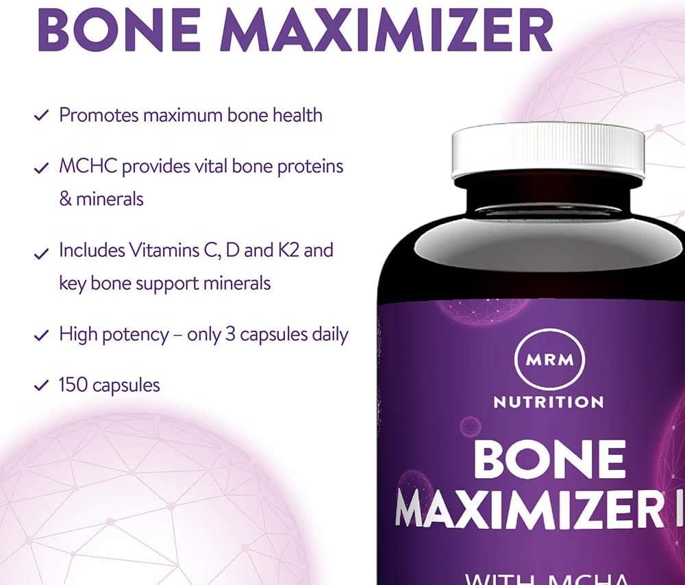 MRM Bone Maximizer III - MCHC Bone Support Supplement - 150 Capsules (Pack of 3) - görsel 2