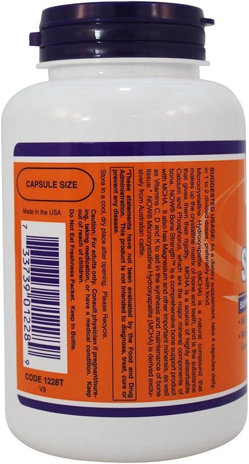 NOW Bone Strength, 120 Capsules (Pack of 2) - görsel 2