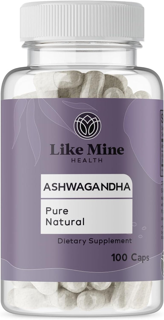Like Mine Ashwagandha (100 Capsules) – Pure and Natural Herbal Supplement for Women