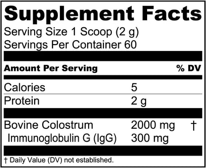 Live Conscious Colostrum Powder: Grass-Fed Bovine Colostrum with Lactoferrin for Immune and Gut Support