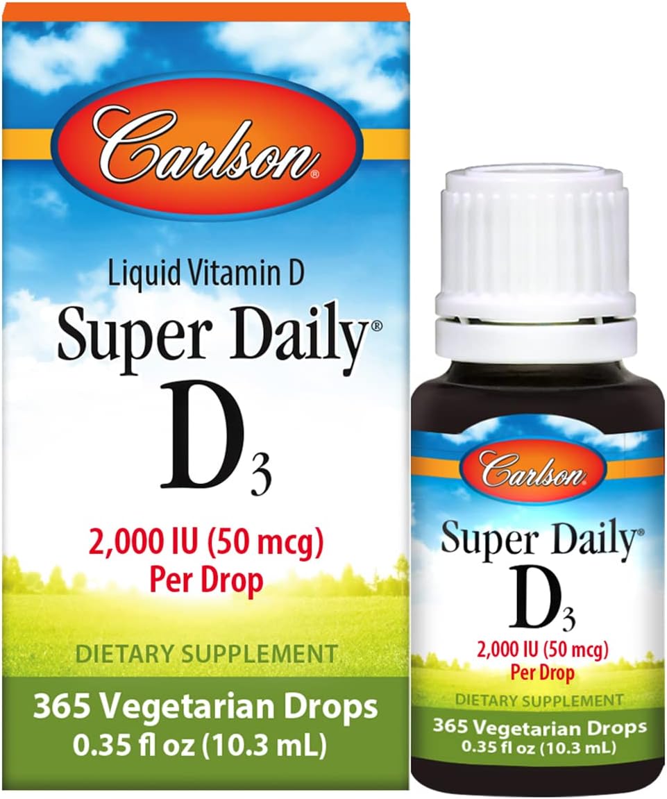 Carlson Super Daily D3 Vitamin D Drops, 2,000 IU, 365 Drops (1-Year Supply) - görsel 1