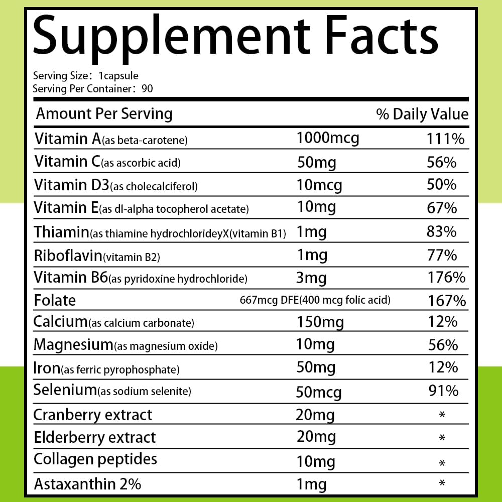 SEMAL Daily Multivitamin & Multimineral Supplement for Women (90 Capsules) - görsel 2