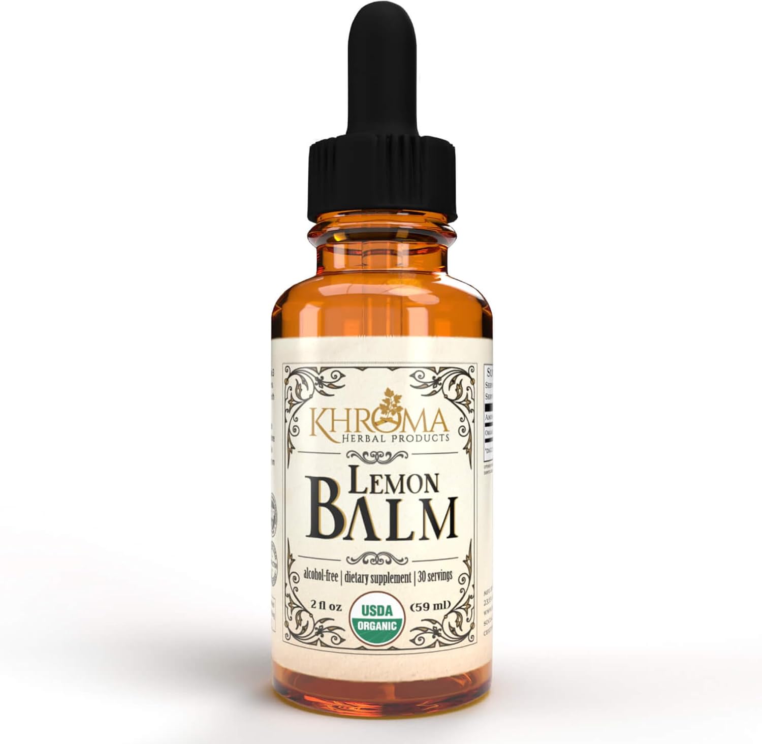 Organic Lemon Balm 30 Servings - 800 mg Per Serving - 2 fl oz Liquid - Melissa Officinalis - görsel 1