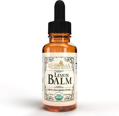 Organic Lemon Balm 30 Servings - 800 mg Per Serving - 2 fl oz Liquid - Melissa Officinalis