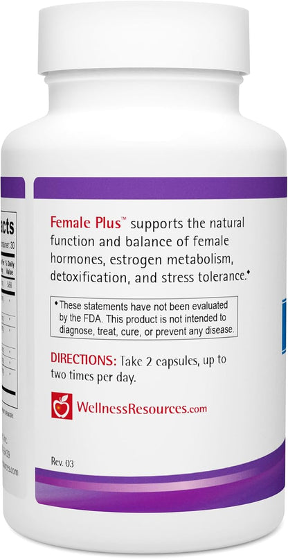 Wellness Resources Female Plus – Hormone Balance & Oestrogen Metabolism Support (60 Capsules)
