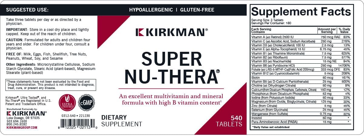 Super Nu-Thera Caplets - 540 Count | Kirkman - görsel 3