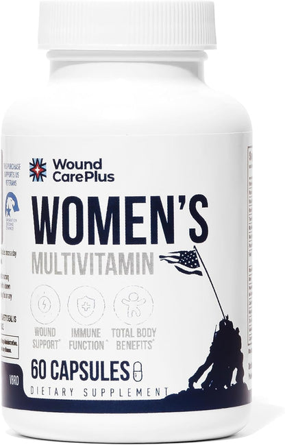 Wound Care Plus Women's Multivitamin - Complete Vitamin & Mineral Complex - 60 Capsules