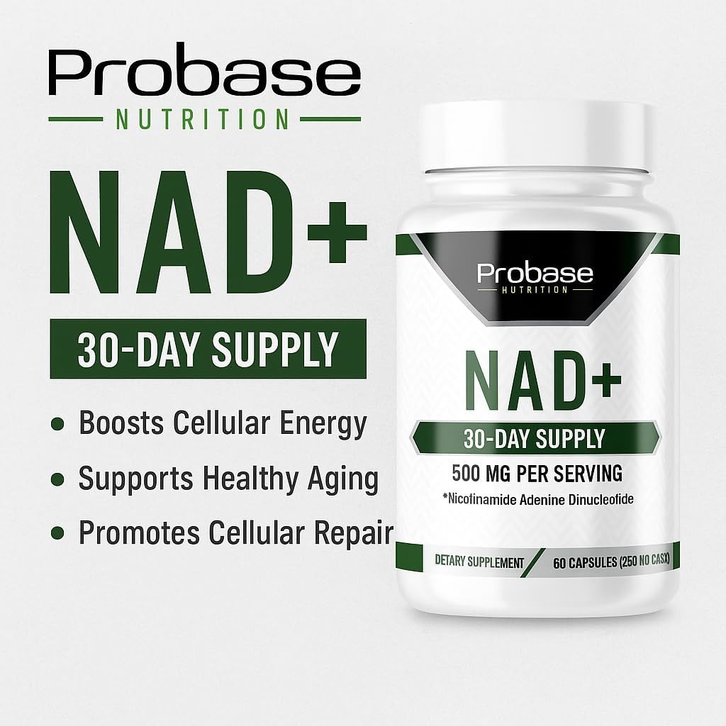 Probase Nutrition NAD Supplement 500mg – High Potency NAD+ Maximiser (30-Day Supply) - görsel 5