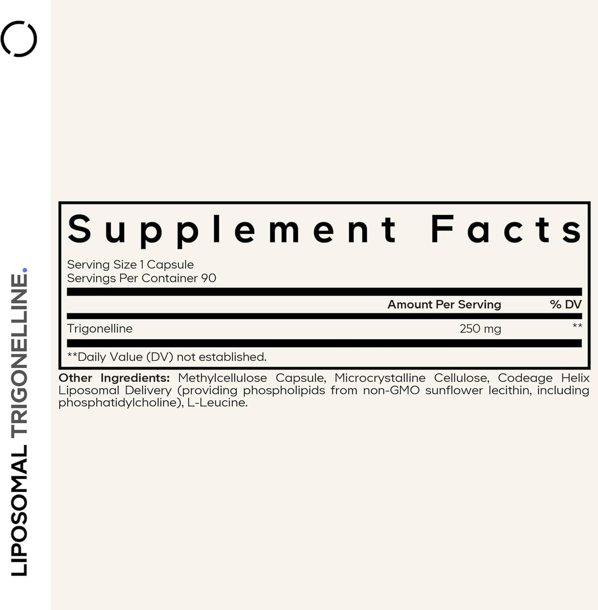 Codeage Liposomal Trigonelline – 250 mg Per Capsule – 3-Month Supply – Vegan Non-GMO – 90 Capsules - görsel 2