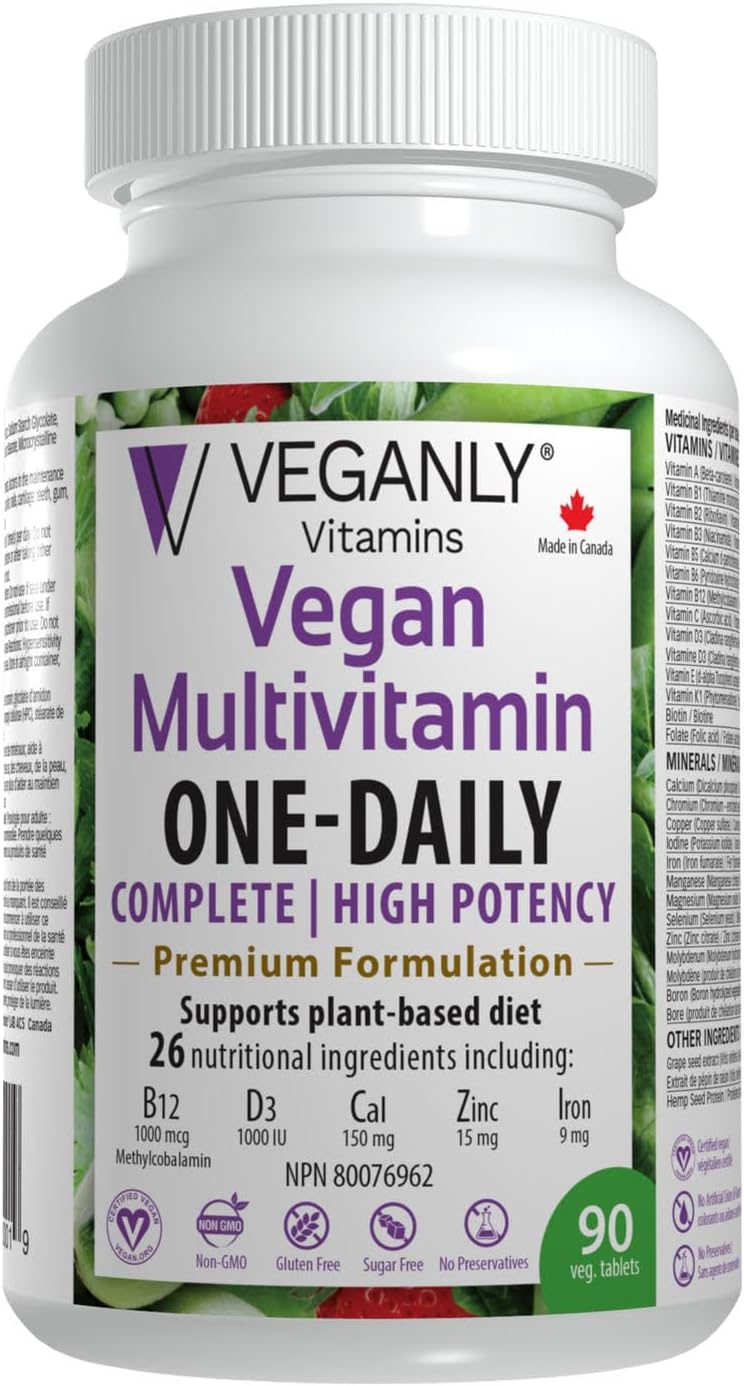 VEGANLY Vegan Multivitamin One-Daily – 90 Tablets - görsel 1