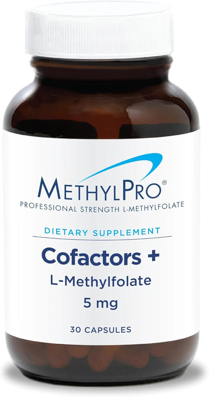 MethylPro Cofactors + L-Methylfolate 5 mg – Active Folate with B6, B12 & Magnesium for Healthy Methylation – 30 Capsules