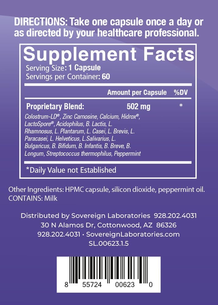 GastroDefense Stomach Armour - Shelf-Stable Prebiotic and Probiotic - Liposomal Colostrum-LD Enhanced. Beneficial Strains Colonise and Promote Gut Health, Designed for Adult Women and Men - görsel 2