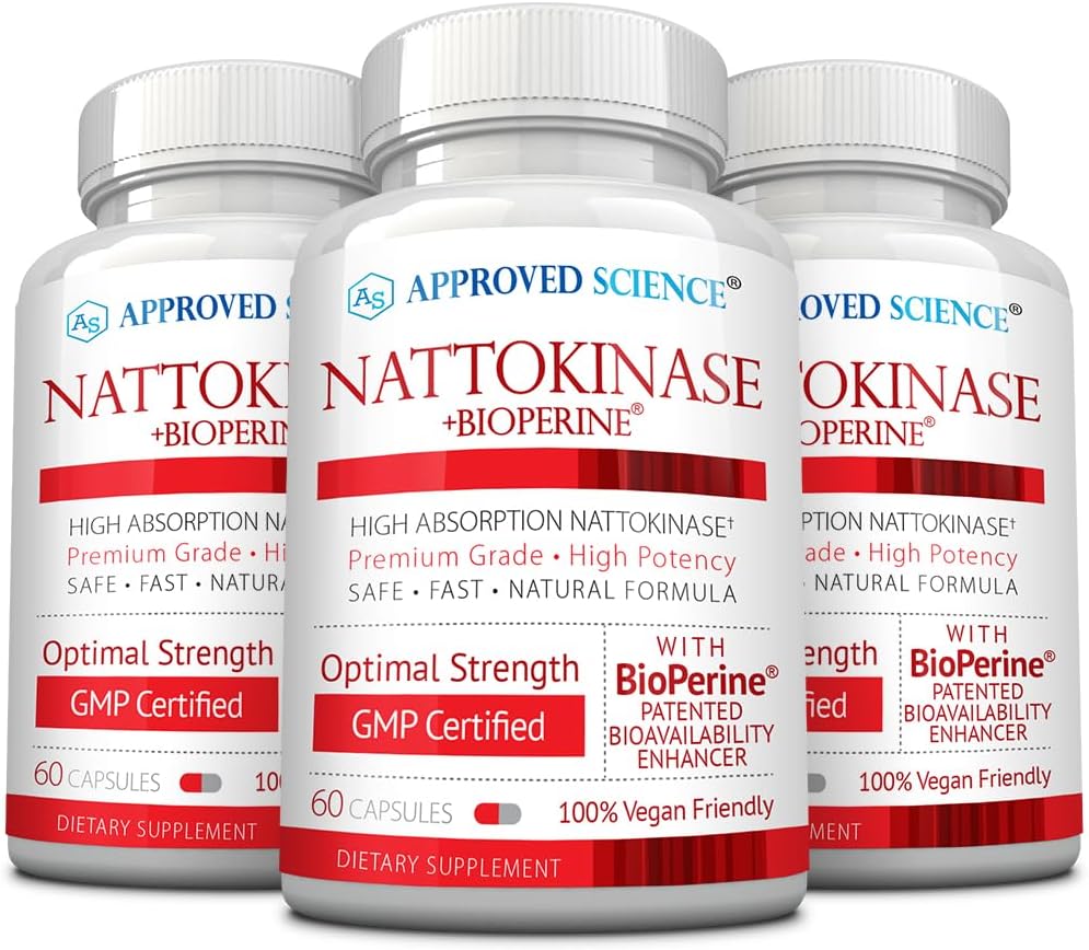 Approved Science Nattokinase - 4,000 FU - 200 mg - Free from Vitamin K2 - Contains BioPerine - One Month Supply - Vegan, Non-GMO - 360 Capsules - görsel 7