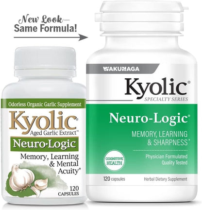 Kyolic Specialty Series Neuro-Logic, 120 Capsules (60 Servings)