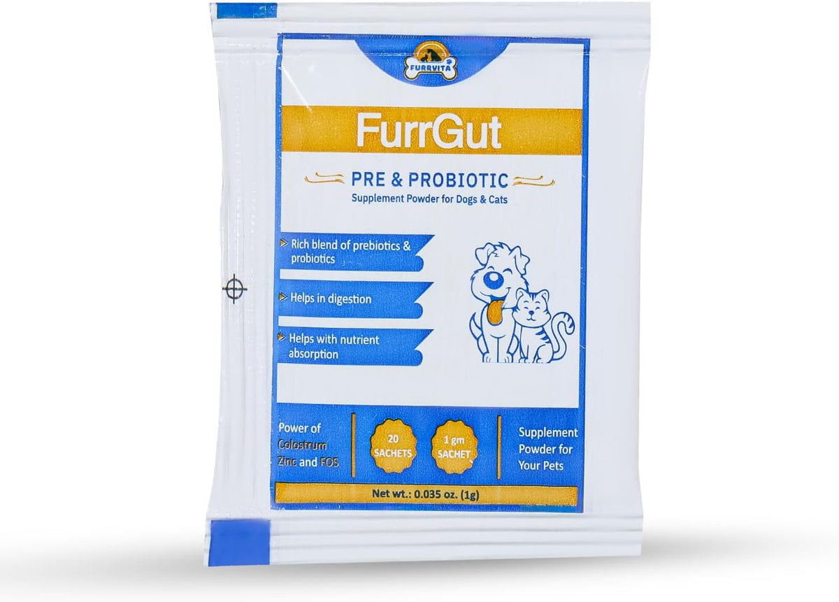 FurrGut Special Pre and Probiotic Powder for Dogs, Cats, Puppies & Kittens – 20 Sachets - görsel 2