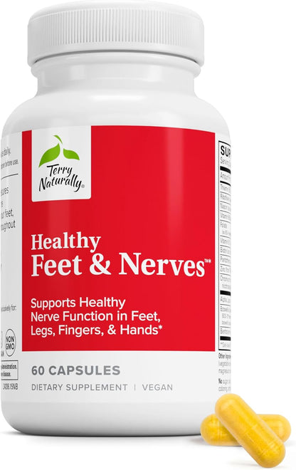 Terry Naturally Healthy Feet & Nerves – Nerve & Circulation Support, 60 Vegan-Friendly Capsules