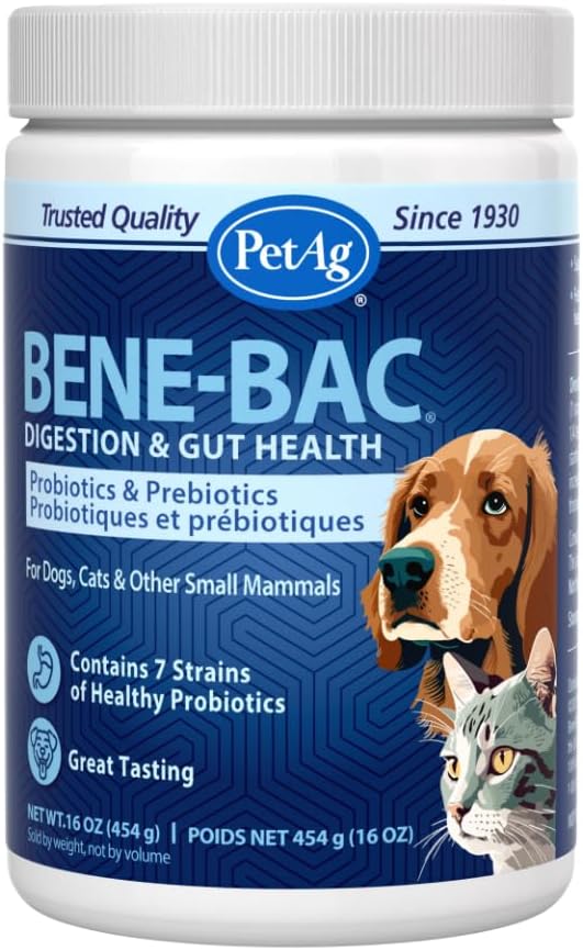 PetAg Bene-Bac - 127g Powder - Probiotics for Dogs, Cats, Exotic & Wildlife Mammals - görsel 8