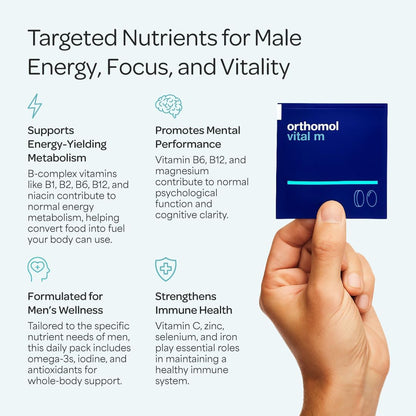 Orthomol Vital M Powder and Tablet Pack for Men, 30-Day Food Supplement