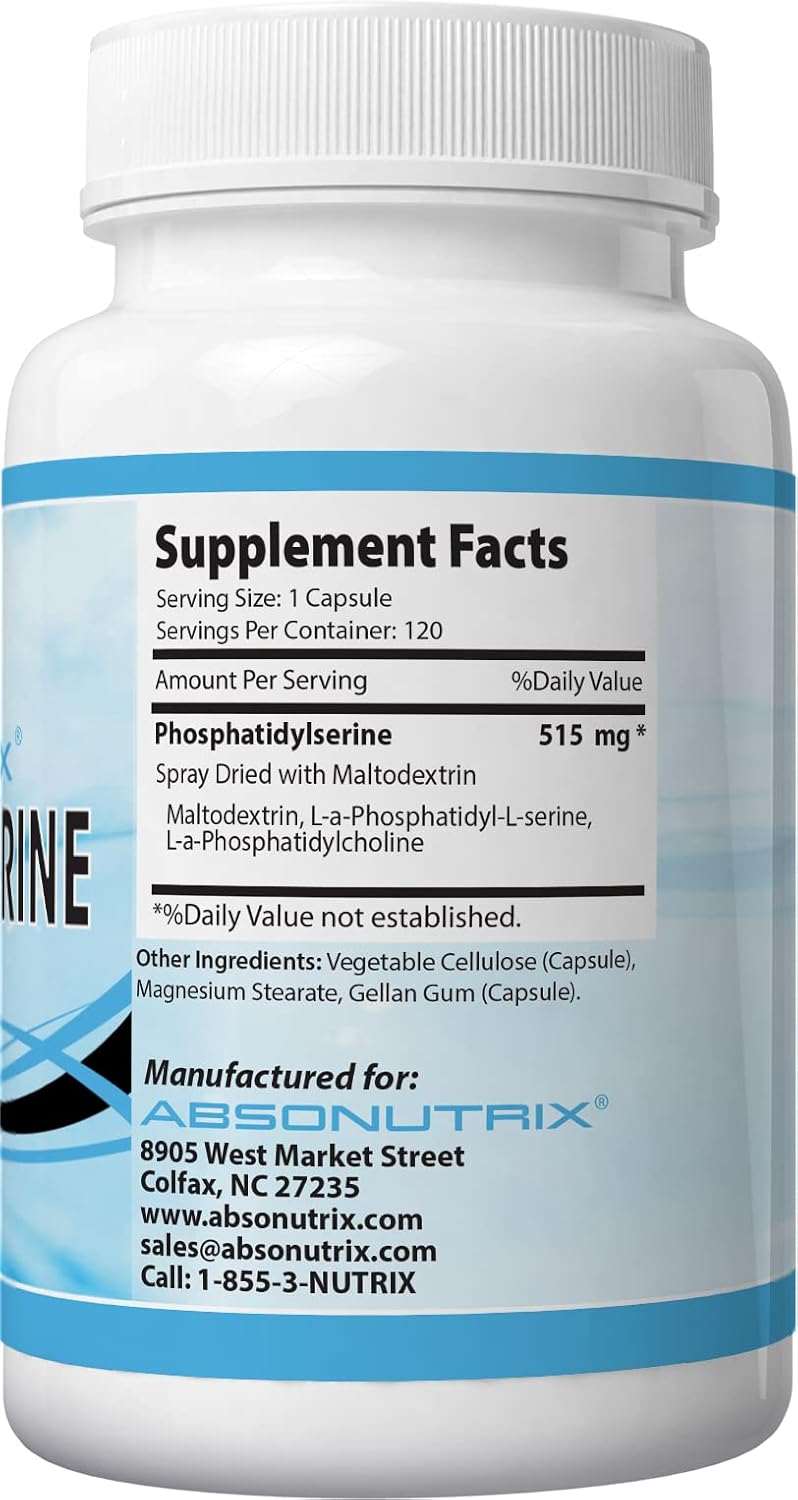 Absonutrix Phosphatidylserine 515 mg - Liquid Brain Support Supplement, 120 ml (120 Servings) - görsel 2