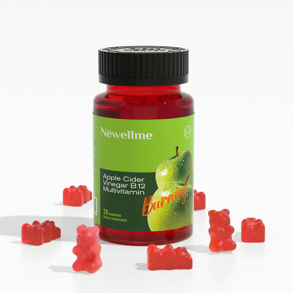 Apple Cider Vinegar Gummies with B12 Multivitamin – ACV Supplement Gummy Vitamins, Energy & Traditional Digestive Support | Vegan, Non-GMO & Gluten-free (120) - görsel 10