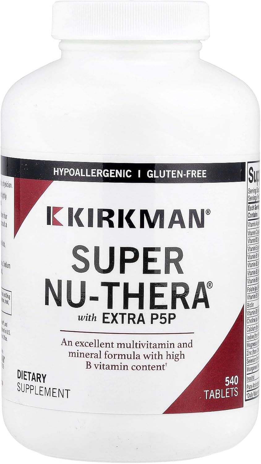 Kirkman Labs Super Nu-Thera with Extra P5P - 540 Tablets - görsel 1