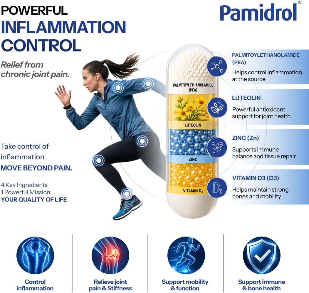 Pamidrol Nerve and Joint Support - 60 Capsules - görsel 2