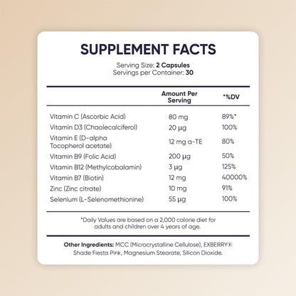 Moerie Ultimate Hair Boost Supplements - Hair, Skin & Nails Vitamins with Biotin & Minerals - 180 Capsules
