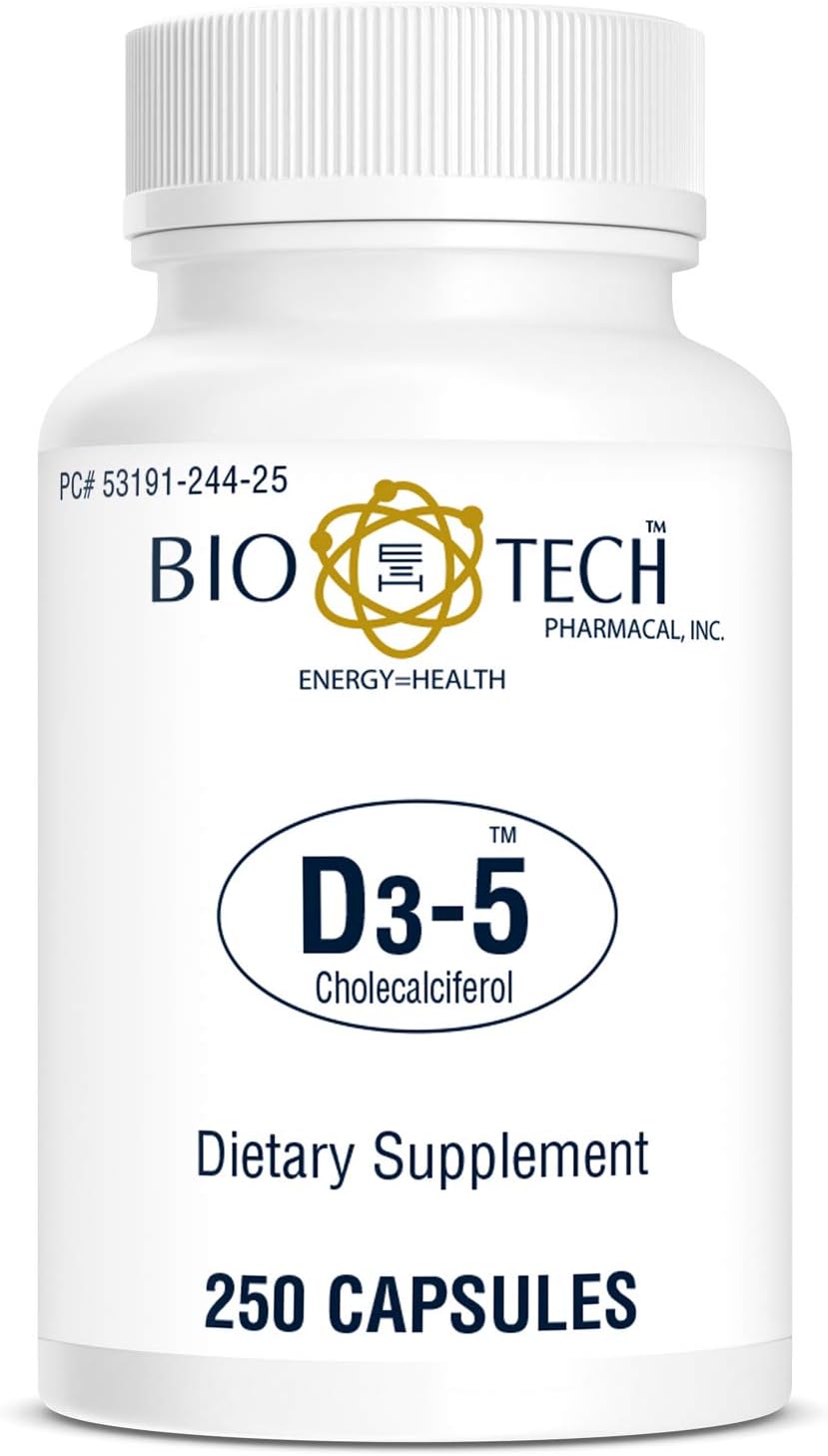 Bio-Tech Pharmacal Vitamin D3 5,000 IU, 250 Capsules - görsel 2