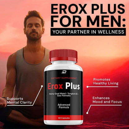 Erox Plus for Men – Natural Dietary Supplement, 60 Capsules