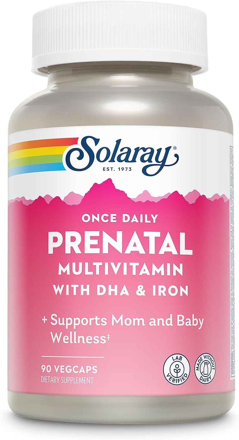 SOLARAY Once Daily Prenatal Multivitamin with DHA & Iron - görsel 1