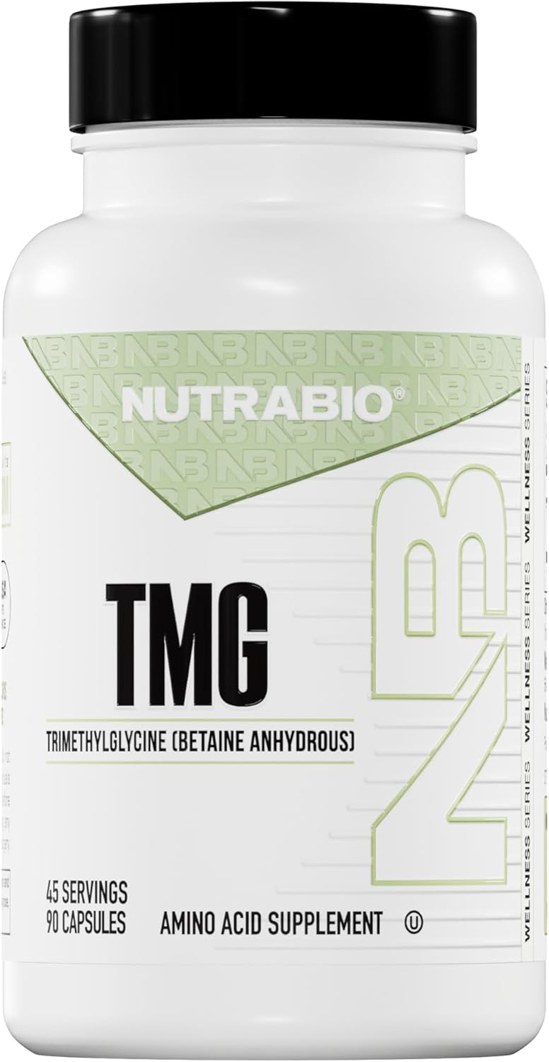 NutraBio TMG (Trimethylglycine) 500mg Capsules – Betaine Anhydrous - görsel 1