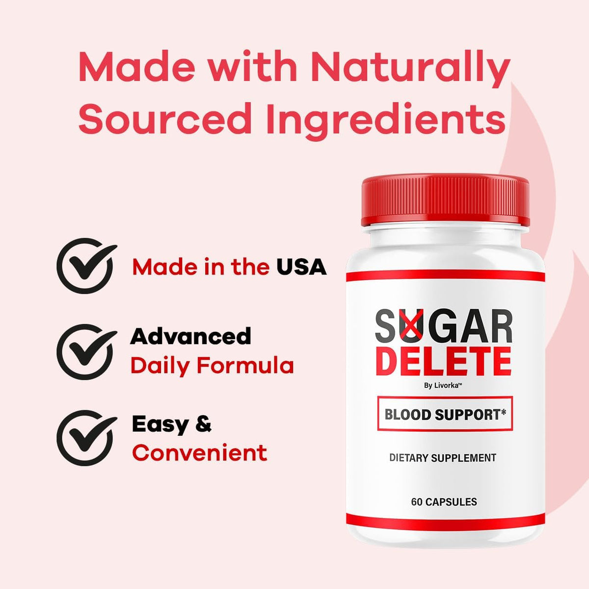 Sugar Delete Capsules – Premium All Natural Blood Sugar Support Food Supplement, 300 Capsules (5 Month Supply) - görsel 5