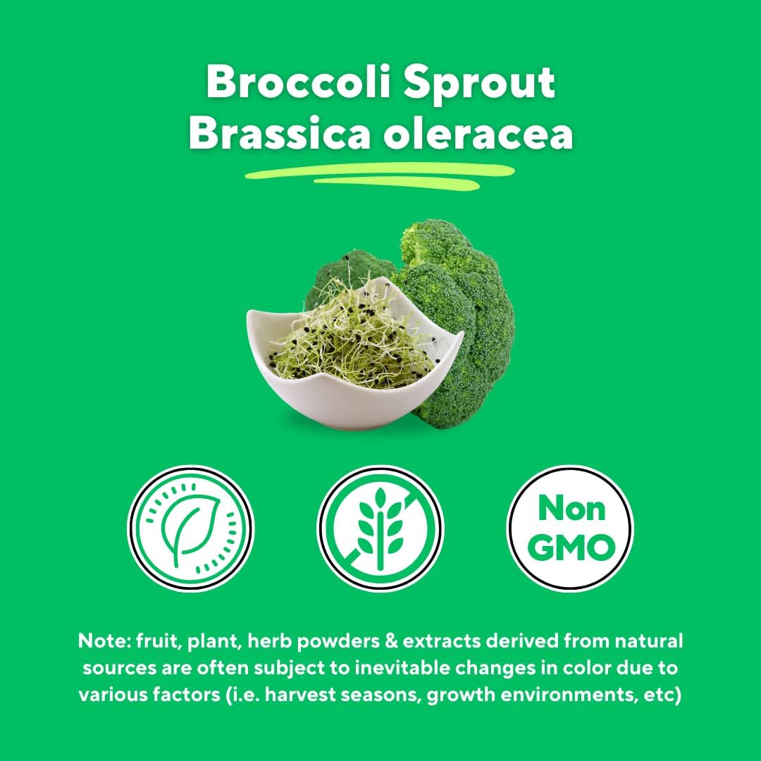 Vitapia Organic Broccoli Sprout Powder - Antioxidant, Brain, Skin & Heart Health Support - 100g Powder - görsel 4