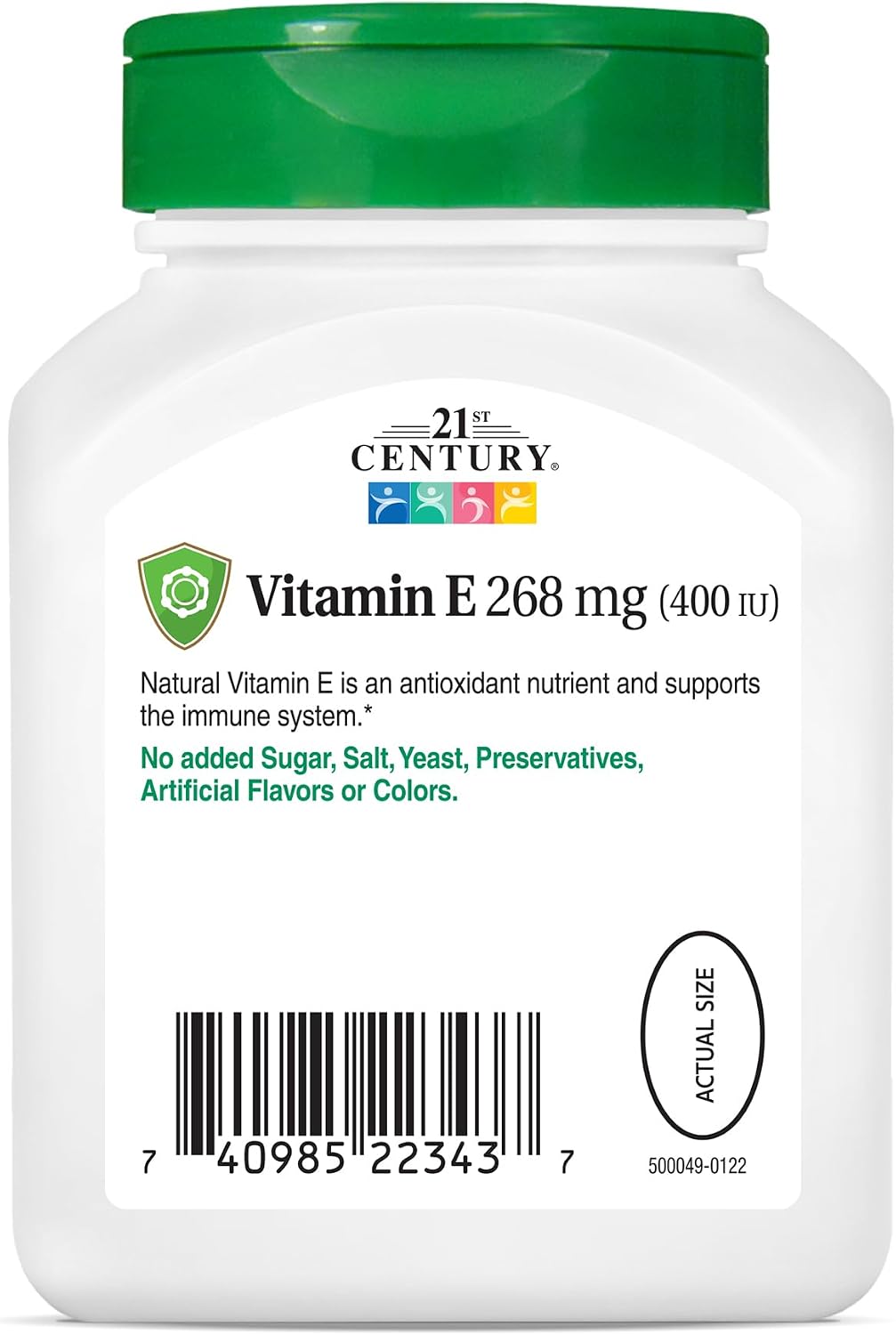 21st Century E 400 IU Natural (D-Alpha) Softgels, 110-Count - görsel 6