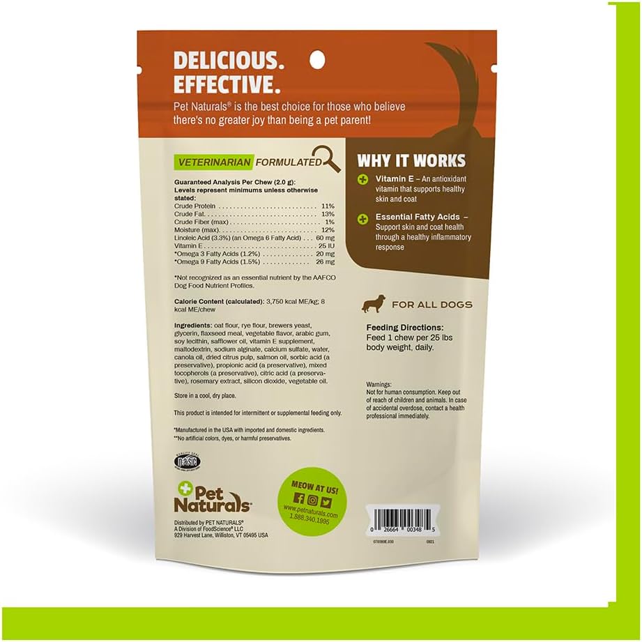 Pet Naturals Skin and Coat for Dogs, – Promotes a healthy coat: Healthy skin with the right amount of moisture – Image 2