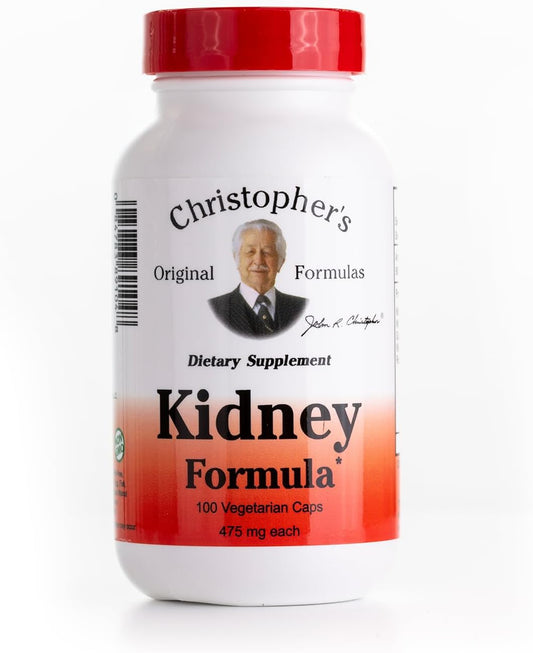 Christopher's Original Formulae Kidney Formula, Natural Herbal Support, 500 mg, 100 Capsules