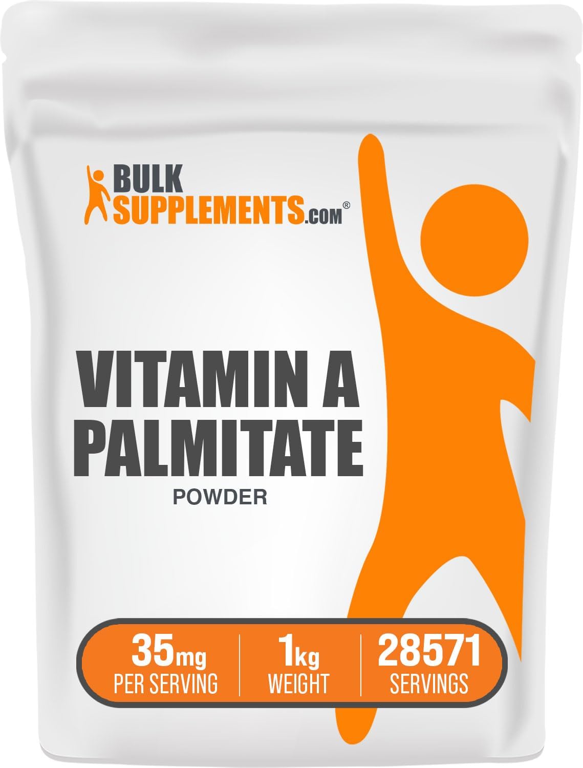 BulkSupplements.com Vitamin A Palmitate Powder - as Retinol Palmitate, Vitamin A Supplement for Immune & Eye Support - Gluten-free, 35mg per Serving, 50g - görsel 6