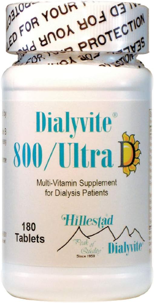 Dialyvite 800 Ultra D Multivitamin Supplement for Dialysis Patients - 180 Tablets (Six Month Supply) - görsel 1