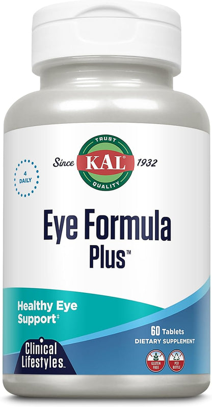 KAL Eye Formula Plus - Eye Health Supplement with Lutein, Zeaxanthin and Bilberry