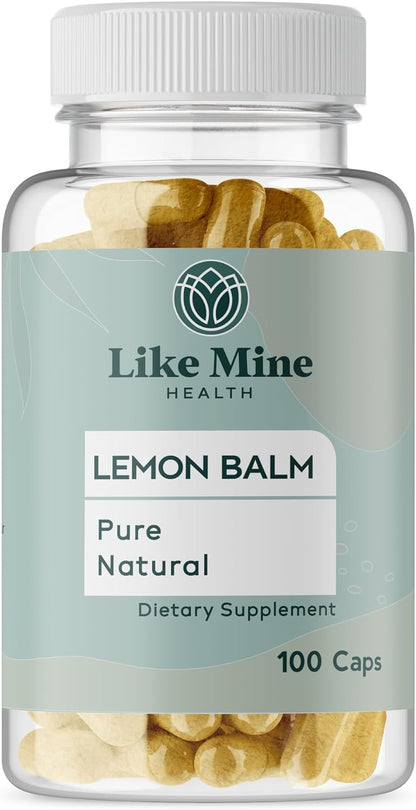 Like Mine Lemon Balm (100 Capsules) – Pure & Natural Herbal Supplement for Women