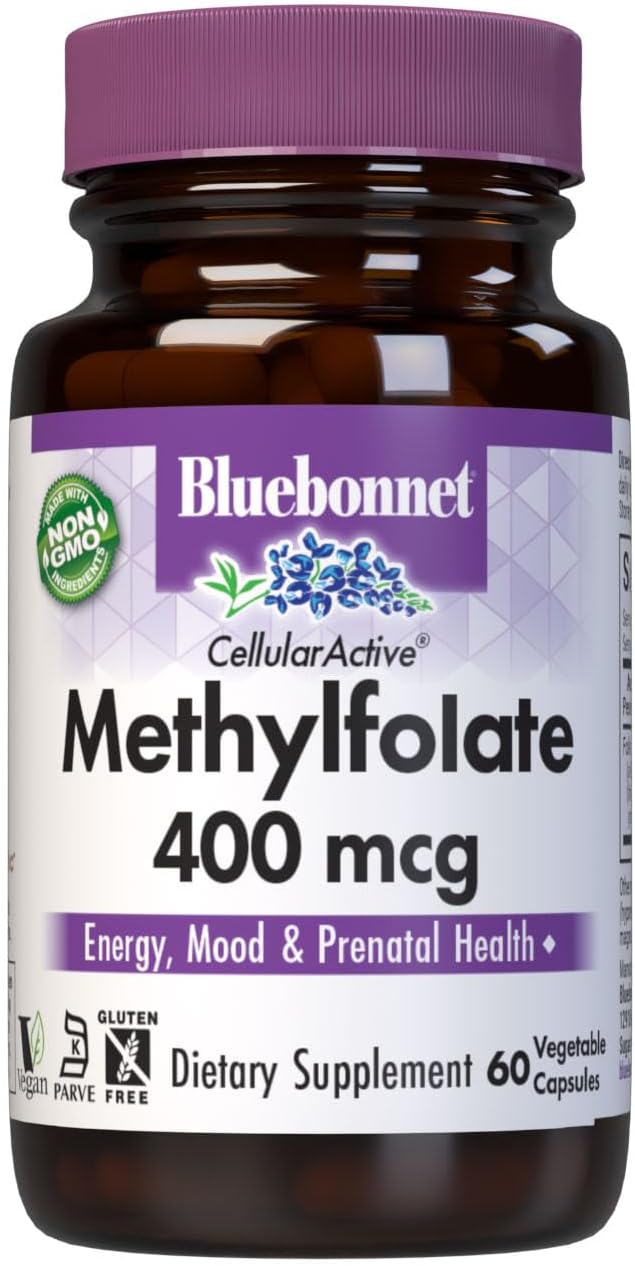 BlueBonnet CellularActive Methylfolate 400 mcg with Quatrefolic – 60 Vegan Capsules - görsel 1