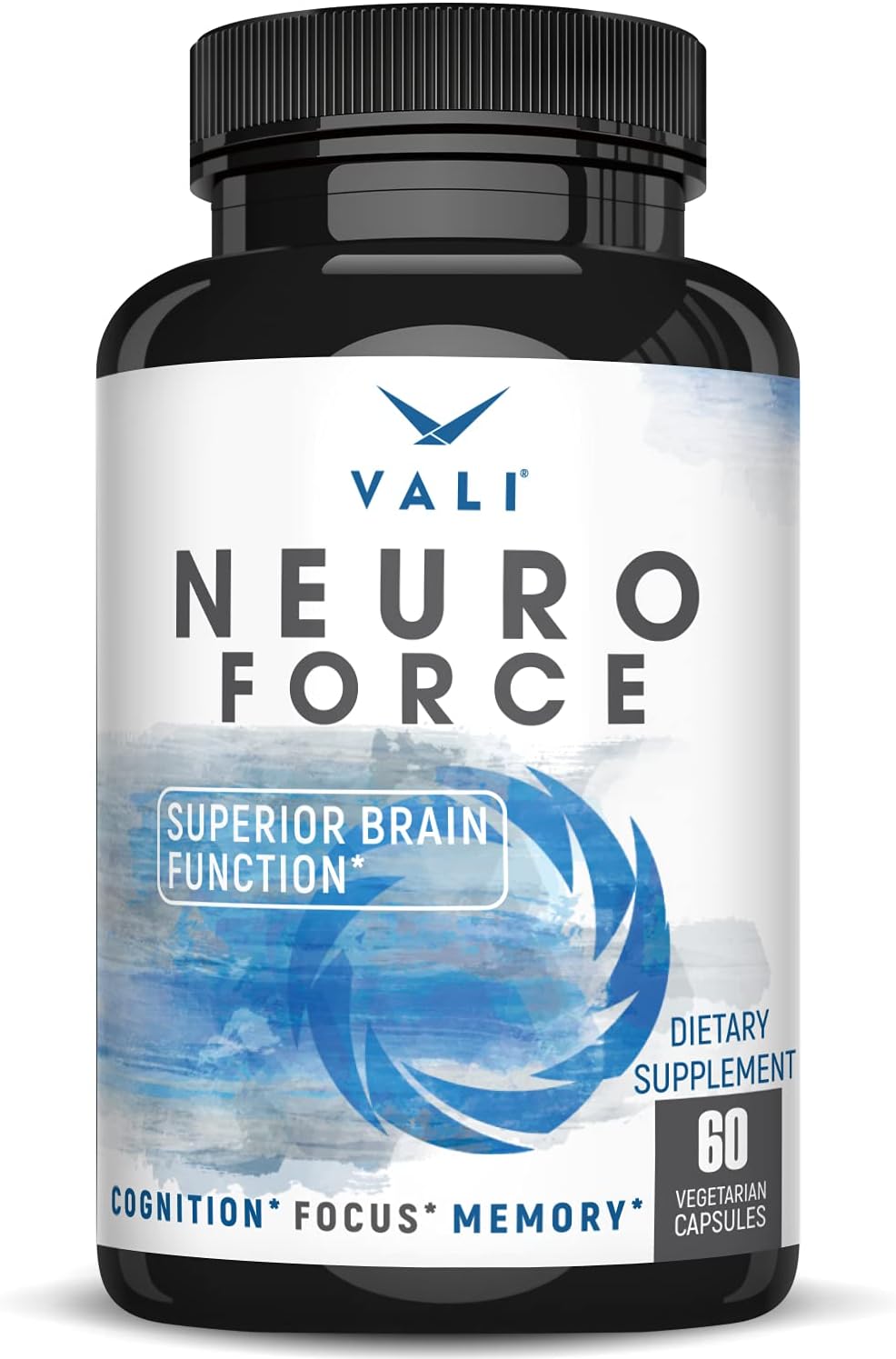 VALI Neuro Force Brain Booster Supplement - Nootropic for Focus, Memory, Clarity & Energy - 60 Veggie Capsules - görsel 1