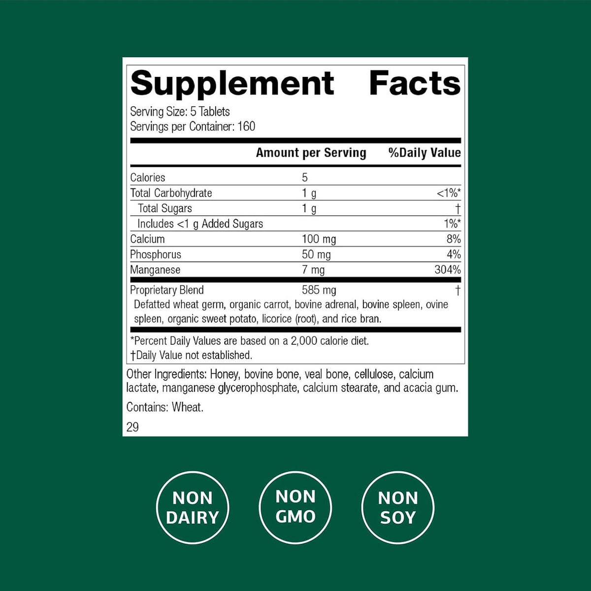 Standard Process Bio-Dent – Skeletal Health Food Supplement, 800 Tablets - görsel 2