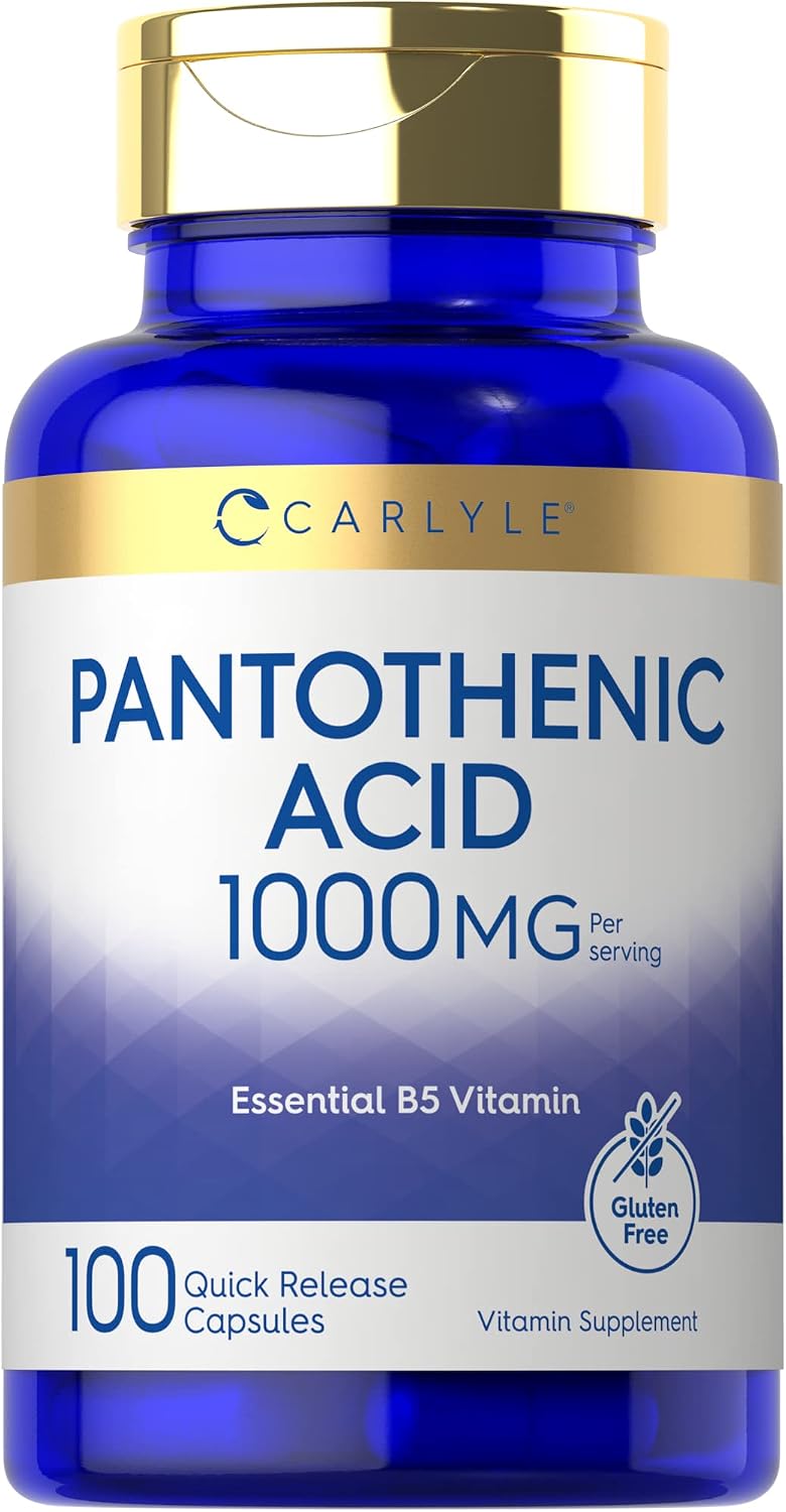 Carlyle Pantothenic Acid Vitamin B5 | 1000mg – Potency: Look for a dose that fits your goals. Carlyle's 1,000 mg – Image 1